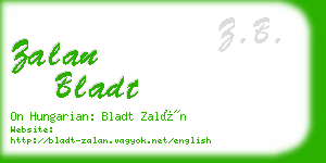 zalan bladt business card